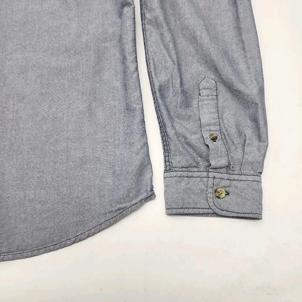 Levi’s Shirt Modern Fit Cotton Men’s Size XL Blue Chambray Denim Button Long Slv